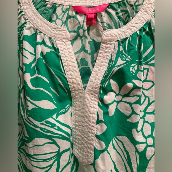 Lilly Pulitzer Caitlin Tunic NWT Spearmint Green Floral Blouse Size Small - Picture 2 of 9